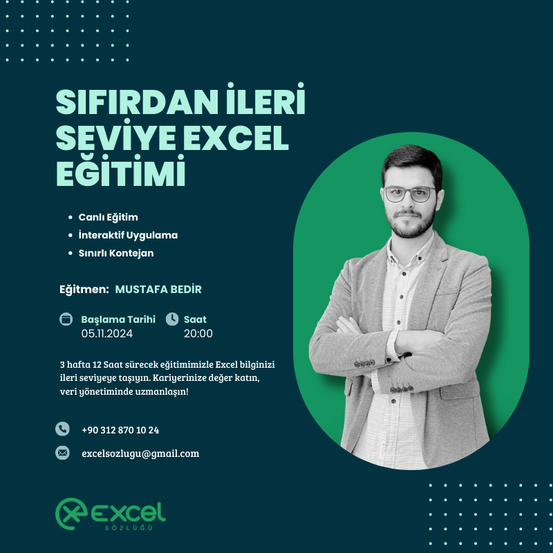 Sıfırdan İleri Seviye Excel Eğitimi (Canlı Eğitim)